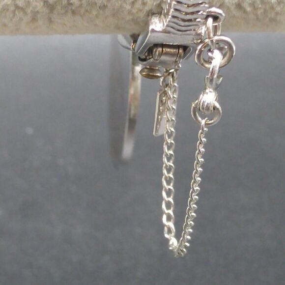 Vintage Monet Mid-Century Snake Chain Bracelet, Engravable Disk, 7 Inches - Picture 8 of 13